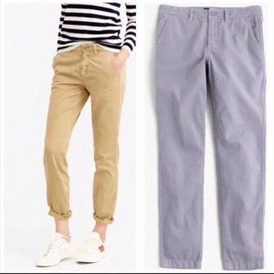 J.Crew lavender cotton ankle length chino pants